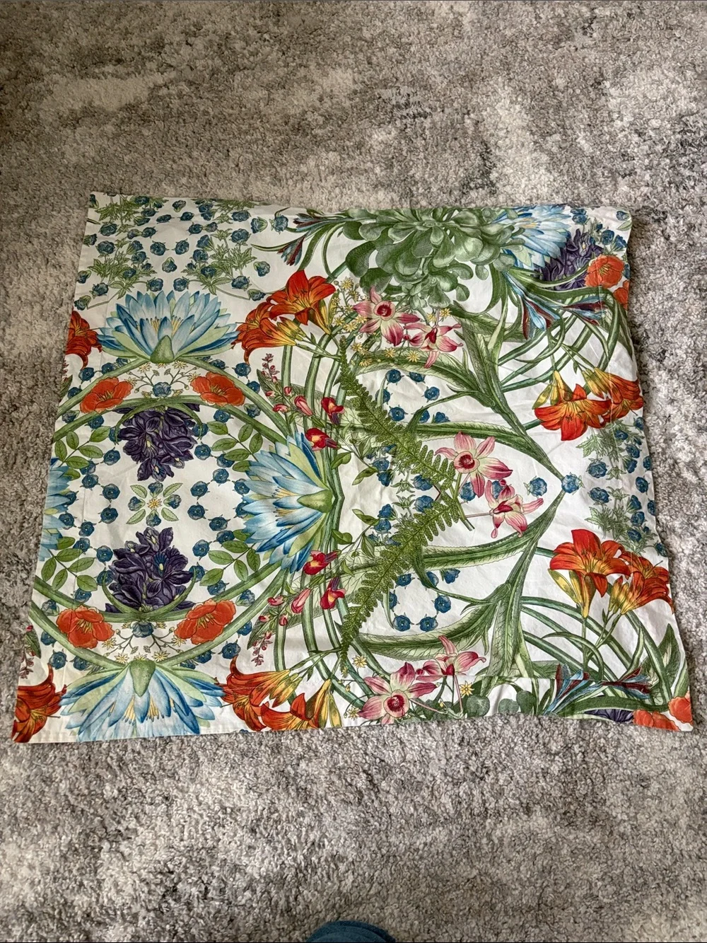 Pottery Barn Queen “Paradise Bird” Cotton Duvet Cover Set + Two Euro Shams